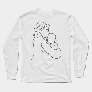 Women Day continuous drawing Line Art Minimalist Long Sleeve T-Shirt